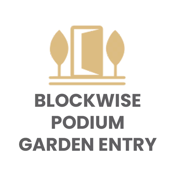 block wise podium garden entry