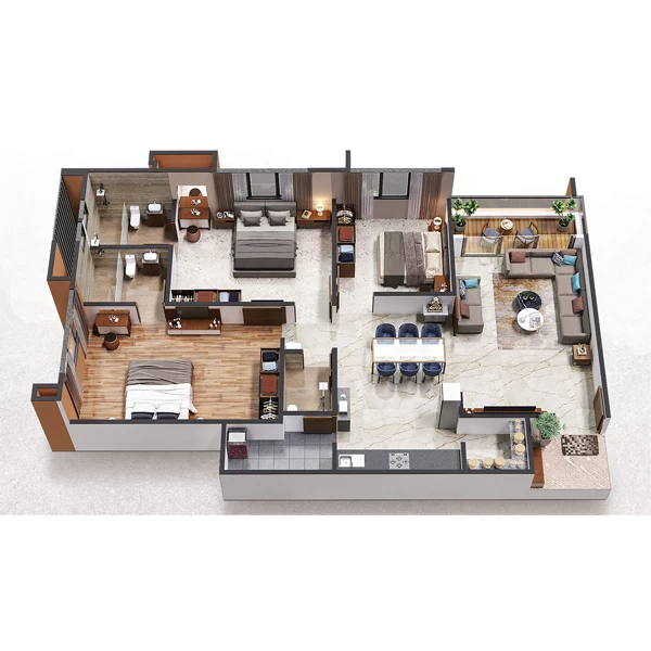 3BHK Unit Virtual Plan